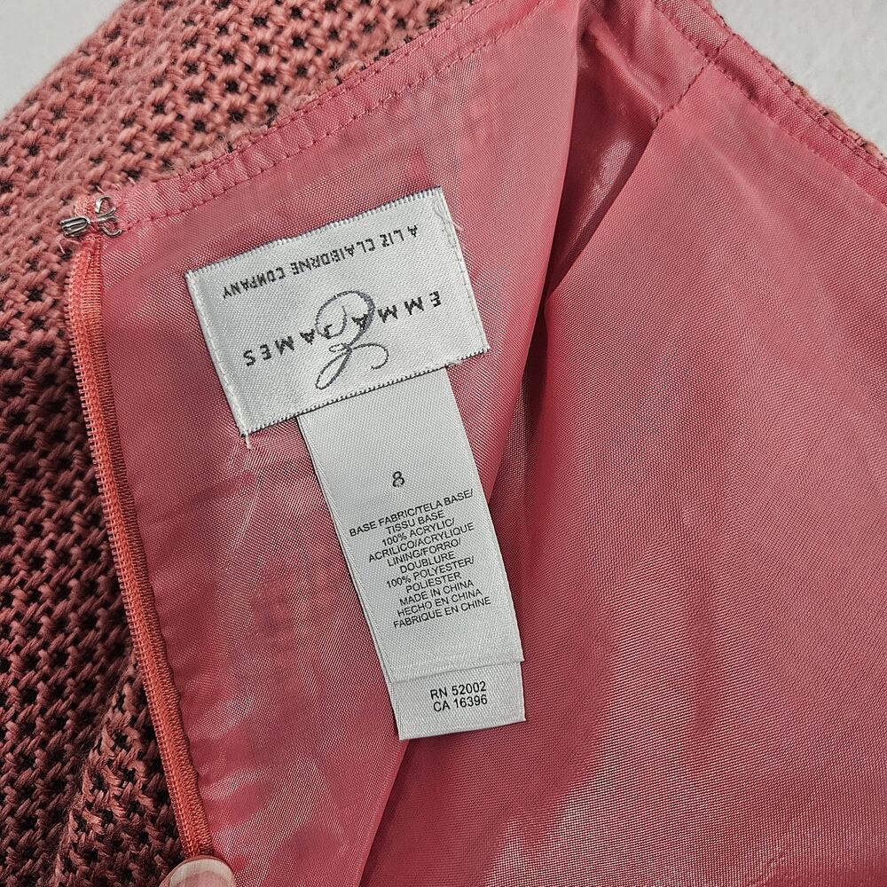 Tweed Knee Length Pink Wool Pleated Skirt. Size 8. Glinda vibes. - Picture 4 of 6